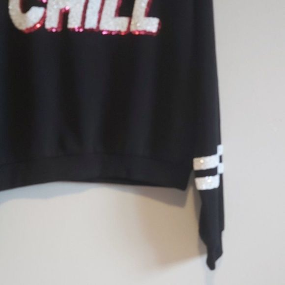 Forever 21 Black Chill Sweater Sweatshirt M - Picture 8 of 9